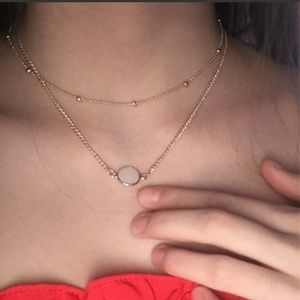 Delicate Dainty Glass Ball Layered Necklace